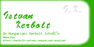 istvan kerbolt business card